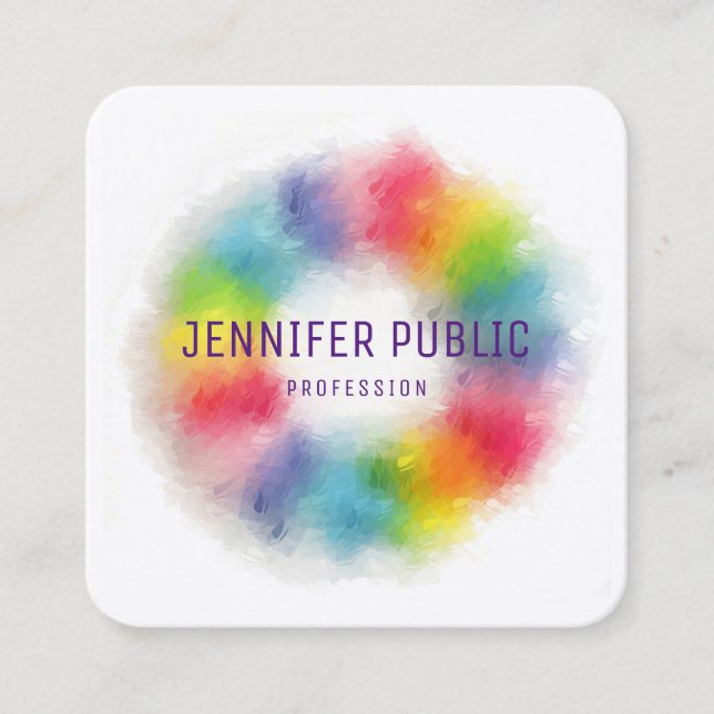 Professionellen Modern Elegant mall Luxuriös Fyrkantigt Visitkort (Framsida)