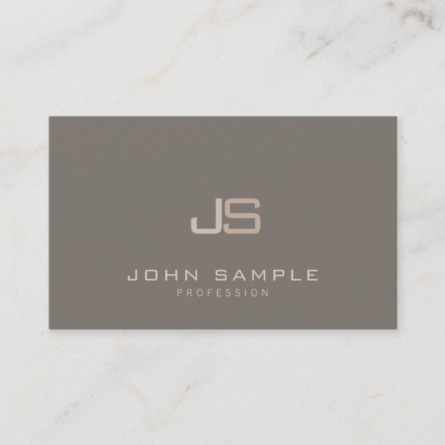 Professionellen Modern Elegant Monogrammed mall Visitkort (Framsida)