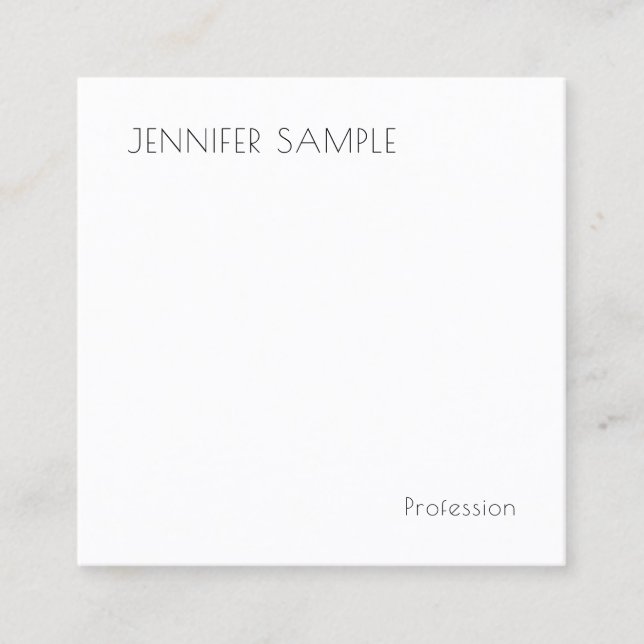 Professionellen Modern Elegant Simple Template Fyrkantigt Visitkort (Framsida)