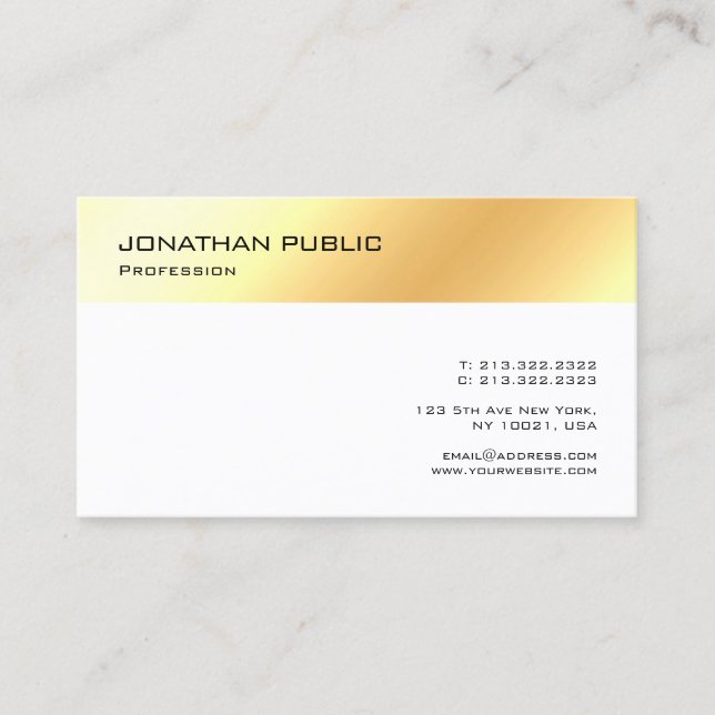 Professionellen Modern för den vita mallen elegant Visitkort (Framsida)