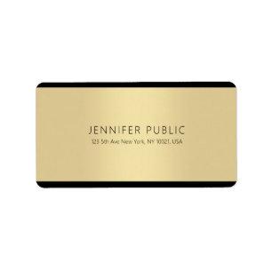 Professionellen Modern Guld Kreativ Simple Templat Adressetikett