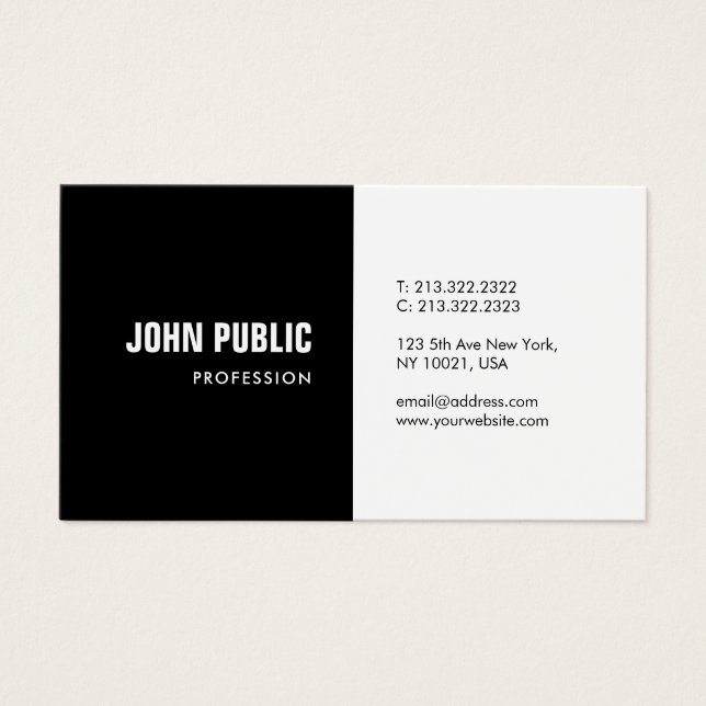 Professionellen Modern Minimalist Design är fantas Visitkort (Framsidan)