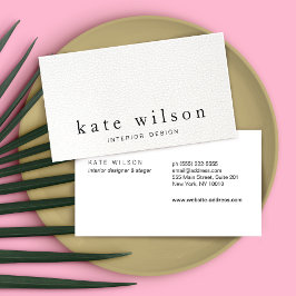 Professionellen Modern minimalistisk vit läder Visitkort