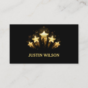 Professionellen Modern snyggt Black Guld Stars Visitkort