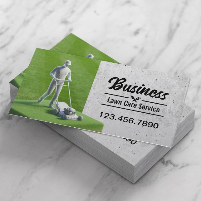 Professionellen Mower för gräsmatta Landscaping Se Visitkort (Skapare uppladdad)