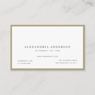 Professionellen Oceania, minimalist White Lawyer Visitkort