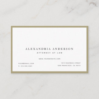 Professionellen Oceania, minimalist White Lawyer Visitkort