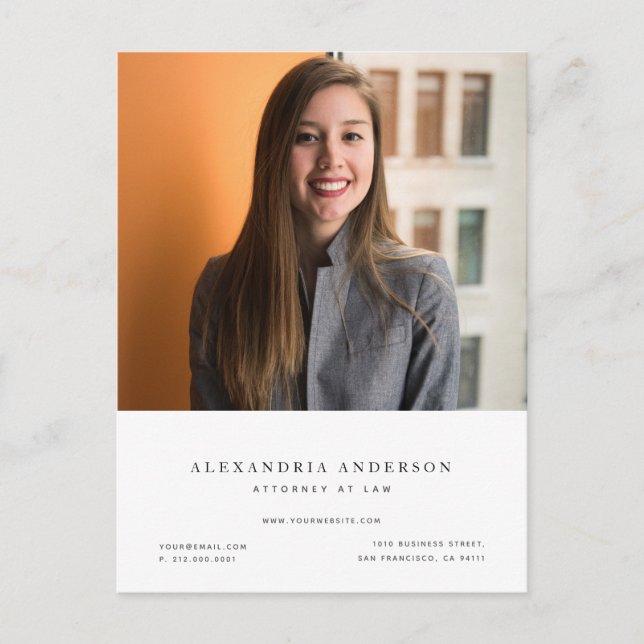 Professionellen Photo Business med minimalistisk a Vykort (Framsida)