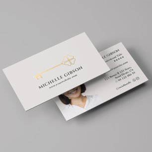 Professionellen Realtor Guld Nyckel Mortgage Broke Visitkort