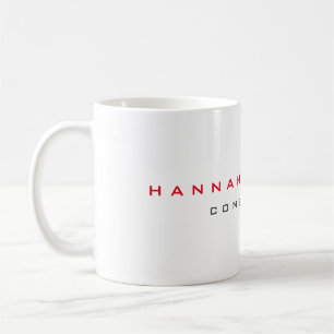 Professionellen Red Grått White Modern med eget na Kaffemugg
