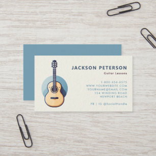 Professionellen Retro Music för Vintage i Acoustic Visitkort