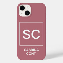 professionellen Ro guld färg, enkel monogram namn