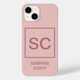 professionellen Ro guld färg, enkel monogram namn