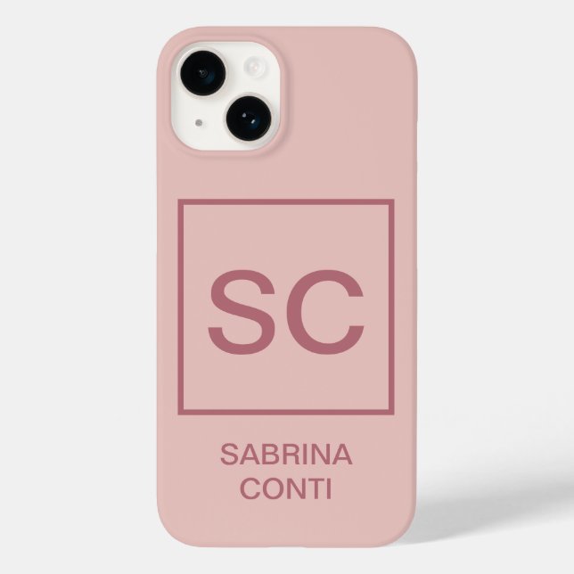 professionellen Ro guld färg, enkel monogram namn (Baksida)