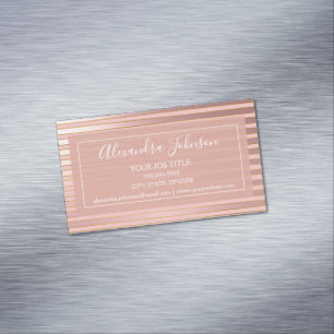 Professionellen ro Guld Foil och Burgundy Stripe Magnetiska Visitkort