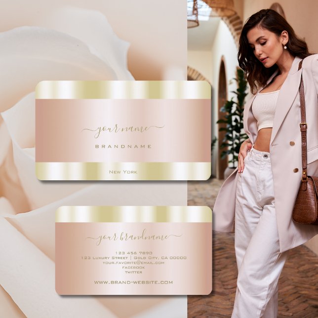 Professionellen Ro Guld och Guld Färg Visitkort (Skapare uppladdad)