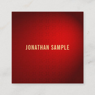 Professionellen snyggt Black Red Damask Template Fyrkantigt Visitkort