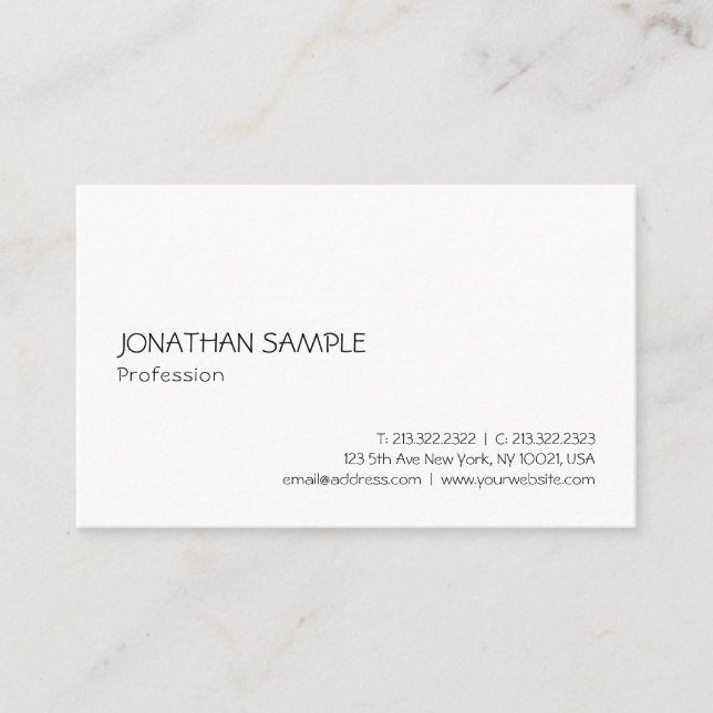 Professionellen trendig Modern Simple Elegant Temp Visitkort (Framsida)