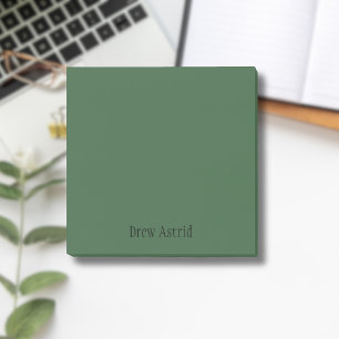 Professionellen Unter Grönt minimalist Black Scrip Post-it Block