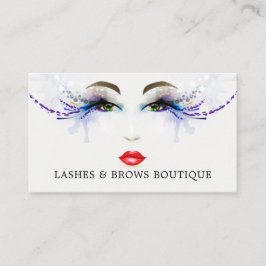 Professionellen Watercolor Finare Eyelash Ansikte Visitkort