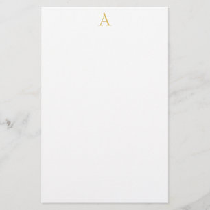 Professionellen White Guld Färg Monogram Brevpapper