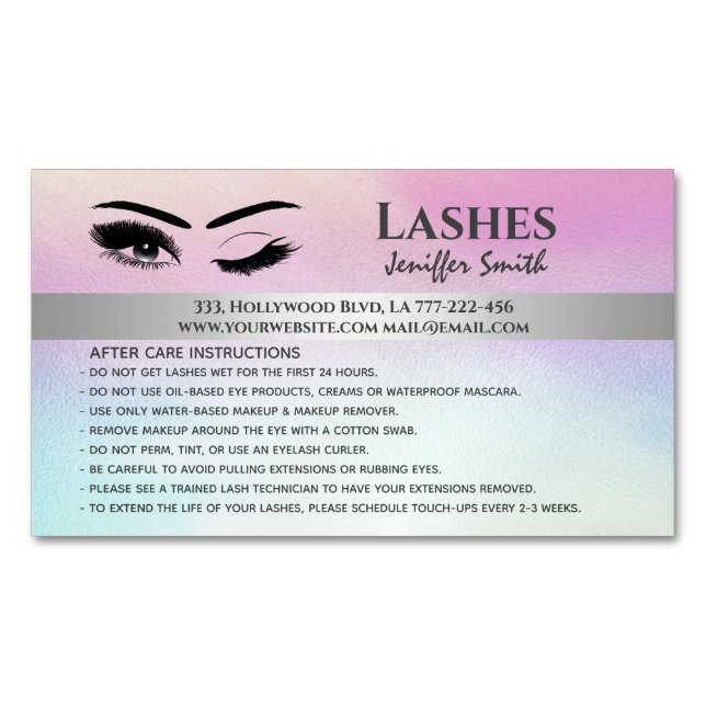 Professionellens chic holografiska streck efter om magnetiska visitkort (Framsida)