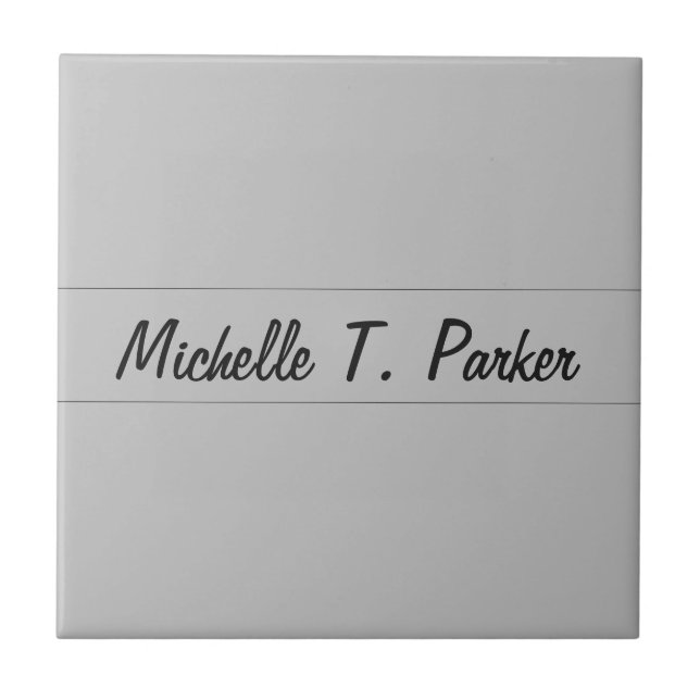 Professionellens elegant enkel minimal kalligrafi kakelplatta (Framsidan)