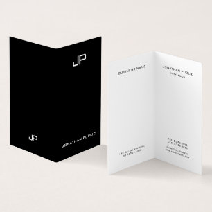 Professionellens Elegant Enkel, modern monogram, m Visitkort