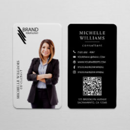 Professionellens Elegant - foto och Logotyp Visitkort