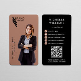 Professionellens Elegant - foto och Logotyp Visitkort