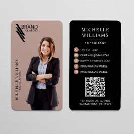 Professionellens Elegant - foto och Logotyp Visitkort