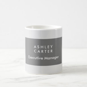 Professionellens elegant grått - ren minimalistisk kaffemugg