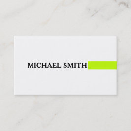 Professionellens Elegant Lime Modern Plain White Visitkort