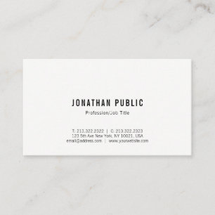 Professionellens Elegant Minimalistisk modern, enk Visitkort