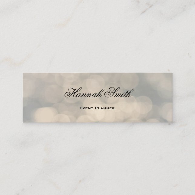 Professionellens elegant: modern lyxolja glitter mini visitkort (Framsida)