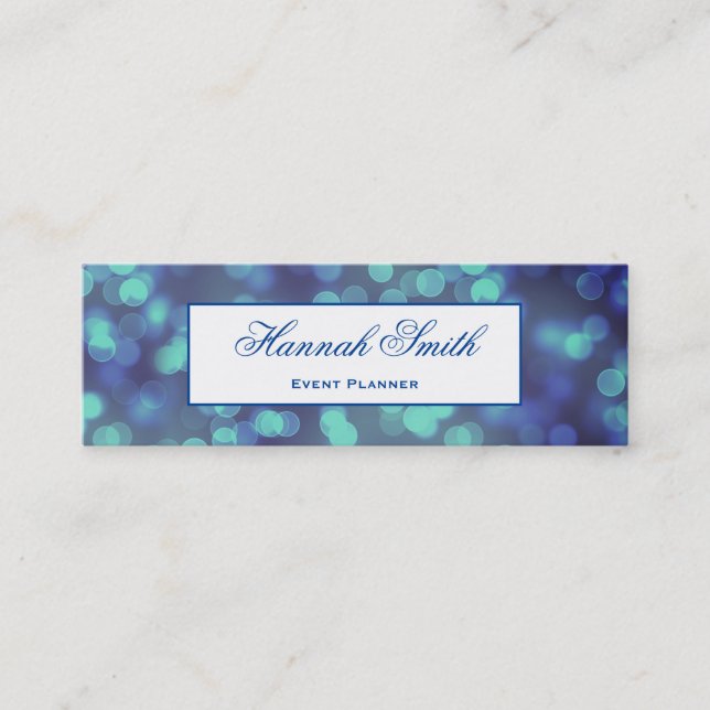 Professionellens elegant: modern lyxolja glitter mini visitkort (Framsida)