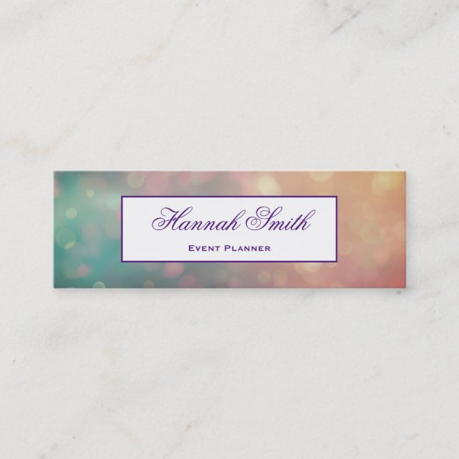 Professionellens elegant: modern lyxolja glitter mini visitkort (Framsida)