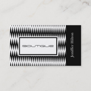 Professionellens elegant, modern svartvit chevron visitkort