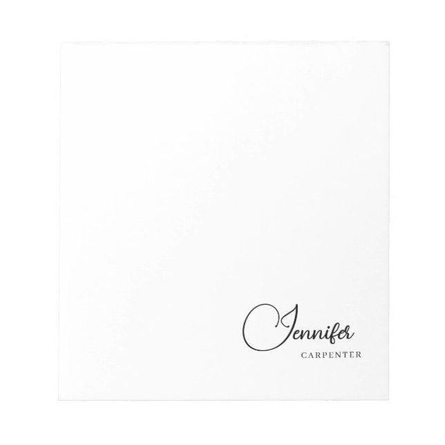 Professionellens elegant, moderna minimalister til anteckningsblock (Framsida)