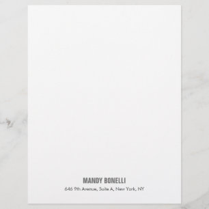 Professionellens elegant, moderna minimalister til brevhuvud