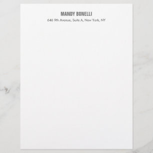 Professionellens elegant, moderna minimalister til brevhuvud