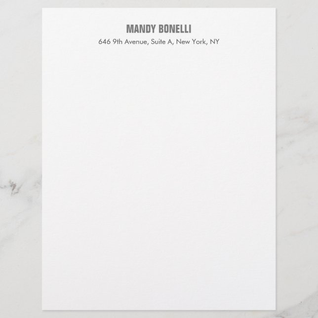 Professionellens elegant, moderna minimalister til brevhuvud (Framsida)