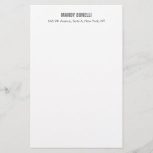 Professionellens elegant, moderna minimalister til brevpapper