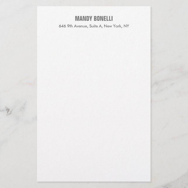 Professionellens elegant, moderna minimalister til brevpapper (Framsida)