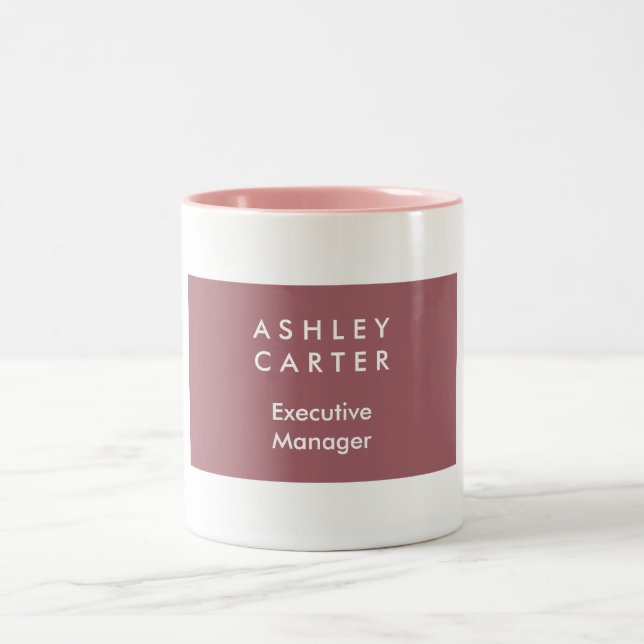 Professionellens elegant - ren minimalistisk moder Två-Tonad mugg (Center)