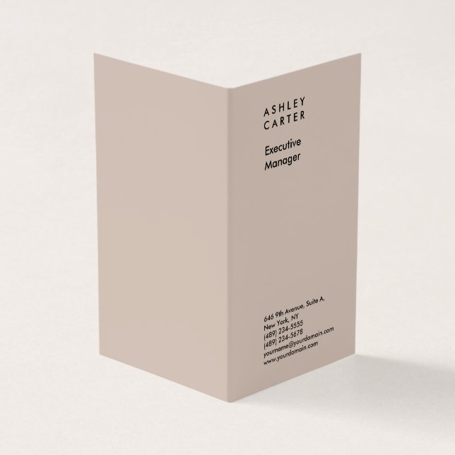 Professionellens elegant - ren minimalistisk moder visitkort (Utsida)