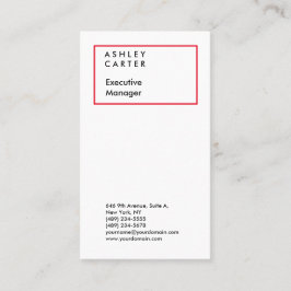 Professionellens elegant - ren minimalistisk moder visitkort