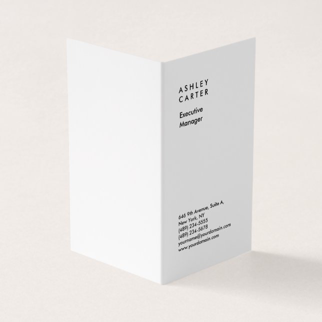 Professionellens elegant - rent minimalistisk visitkort (Utsida)