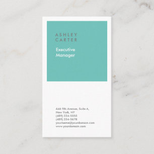 Professionellens elegant vit blå minimalistisk mod visitkort