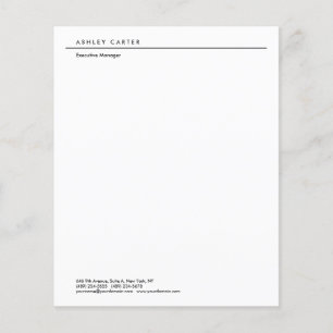 Professionellens elegant, vit, ren, minimalistisk 